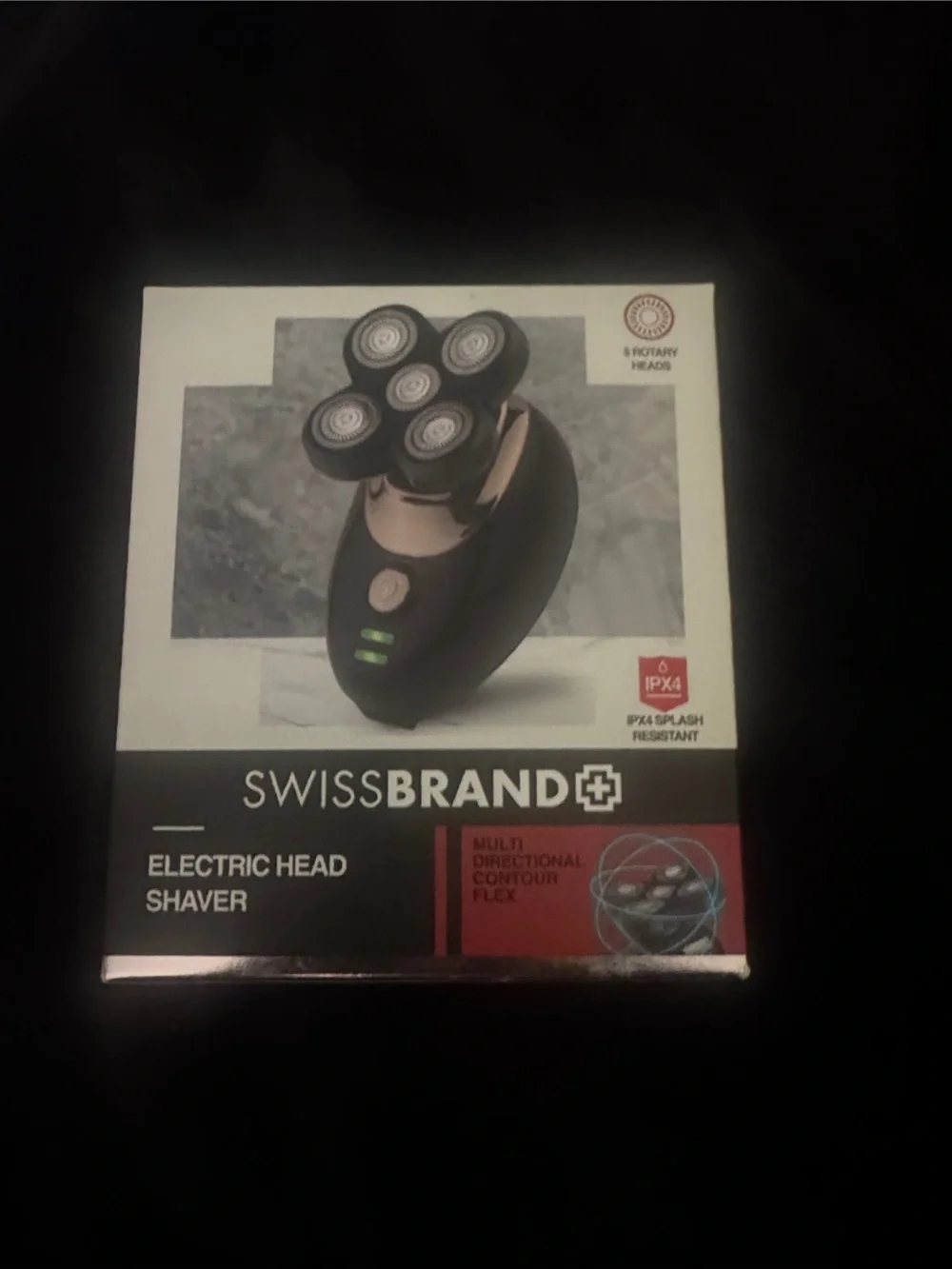 SwissBrand Electric Head Shaver in Black and Rose Gold